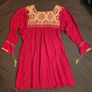 Homemade Mexican Pink Dress